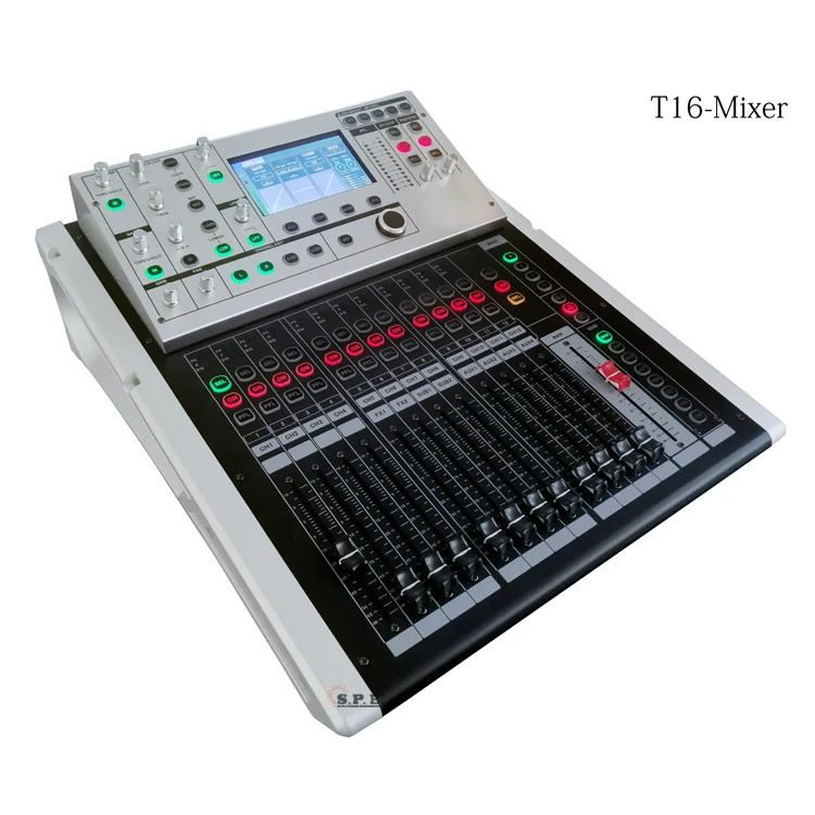 SPE New Design Professional 16 channel digital mixer Console built in sound card touch screen 48V audio mixer controller
SPE New Design Professional 16 channel digital mixer Console built in sound card touch screen 48V audio mixer controller