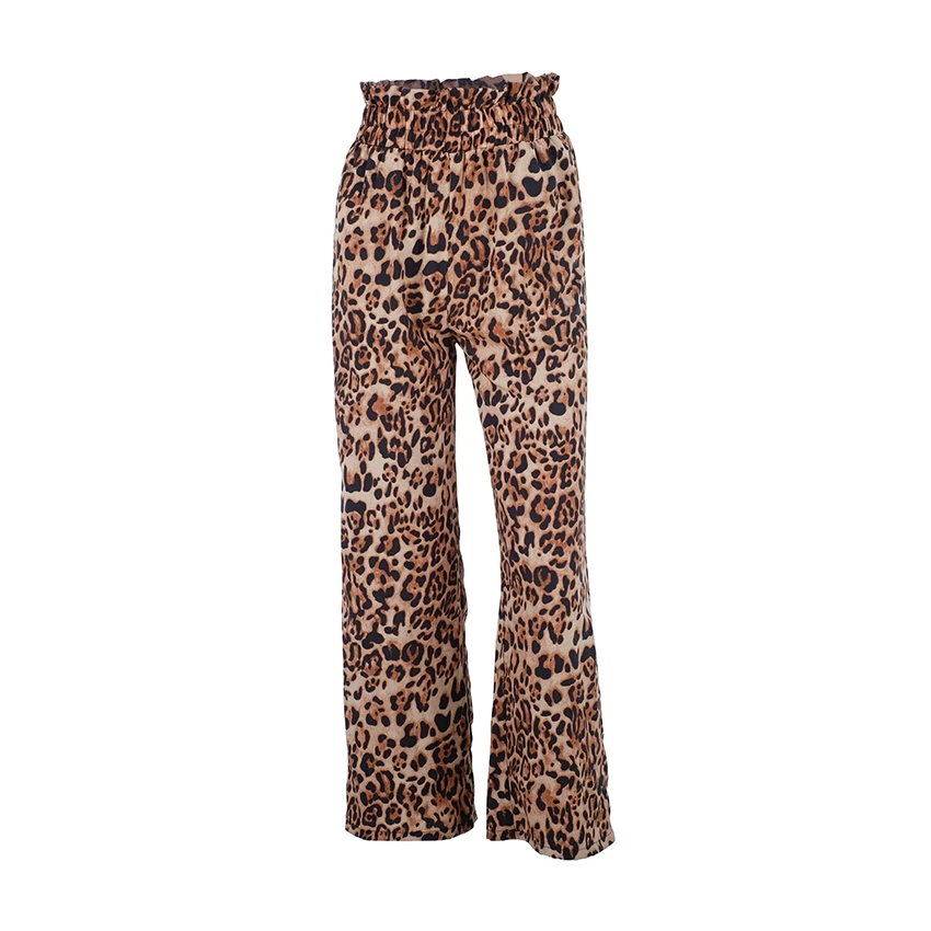 Female New Wide Leg Pants StreetWear Bottoms Women Fall Summer Leopard Elastic High Waist Flare Trousers Frill Loose Long Pants
Female New Wide Leg Pants StreetWear Bottoms Women Fall Summer Leopard Elastic High Waist Flare Trousers Frill Loose Long Pants