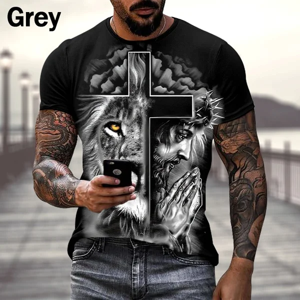 Men Women Christian Fashion 3D T Shirt Harajuku Jesus Cross Short Sleeve Streetwear Personality Tee
Men Women Christian Fashion 3D T Shirt Harajuku Jesus Cross Short Sleeve Streetwear Personality Tee
