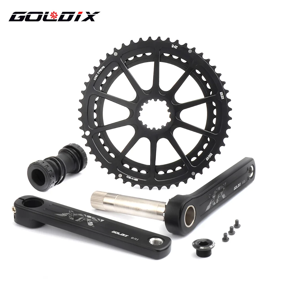 GOLDIX Road Crank 50-34T/53-39/T SRAM GXP Road Folding Bicycle SHIMANOR7000/R8000/5800/6800 Wide and Narrow Sprocket Crankset
GOLDIX Road Crank 50-34T/53-39/T SRAM GXP Road Folding Bicycle SHIMANOR7000/R8000/5800/6800 Wide and Narrow Sprocket Crankset
