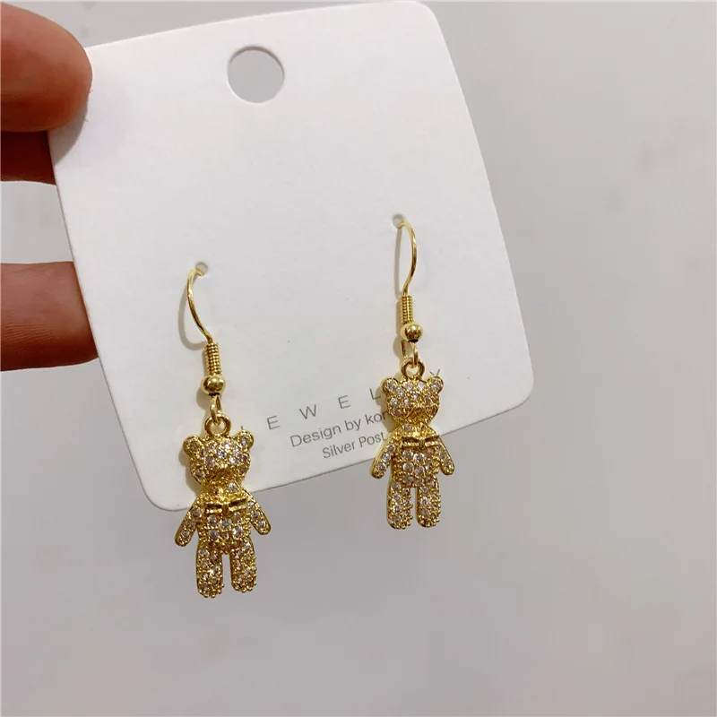 Minimalist Dangle Animal Bear 925 Silver Needle Drop Earrings Flash Diamonds Stud Earings For Women Jewelry Gifts
Minimalist Dangle Animal Bear 925 Silver Needle Drop Earrings Flash Diamonds Stud Earings For Women Jewelry Gifts