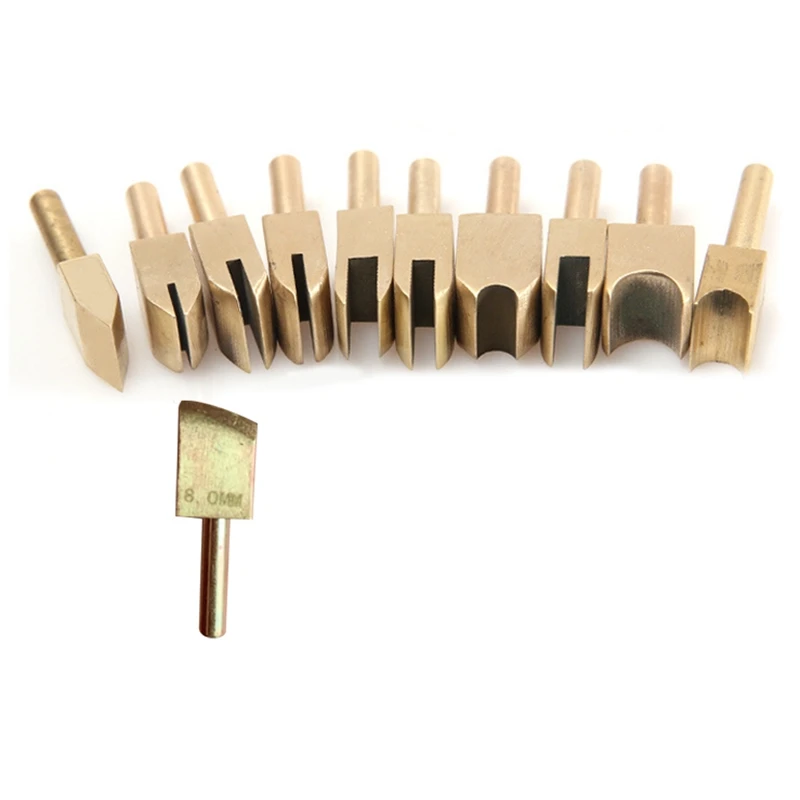 11Pcs Leather Tool Copper Soldering Iron Head Burnt Edge Decoration Handmade Leather Trimming Tool Edge Press
11Pcs Leather Tool Copper Soldering Iron Head Burnt Edge Decoration Handmade Leather Trimming Tool Edge Press