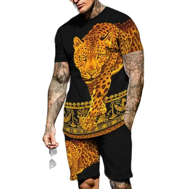 2023 New Spring And Summer Men Sportswear Fun Animal Pattern 3D Print Set Clothes O-Neck Short Sleeve T-Shirt Casual Shorts Suit
2023 New Spring And Summer Men Sportswear Fun Animal Pattern 3D Print Set Clothes O-Neck Short Sleeve T-Shirt Casual Shorts Suit