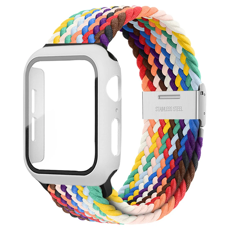 Чехол и ремешок для Apple Watch Band 44 мм 40 мм 45 мм 41 мм 42 мм 38 мм, нейлоновый Эластичный Плетеный соло-браслет iWatch Series 3 5 6 se 7 8
Чехол и ремешок для Apple Watch Band 44 мм 40 мм 45 мм 41 мм 42 мм 38 мм, нейлоновый Эластичный Плетеный соло-браслет iWatch Series 3 5 6 se 7 8