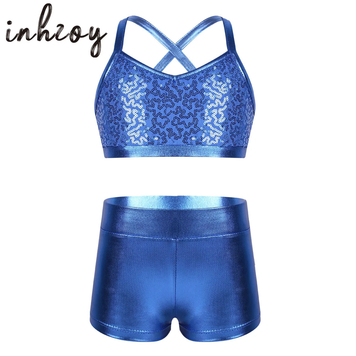 Детская одежда для гимнастики с блестками для девочек 
Детская одежда для гимнастики с блестками для девочек