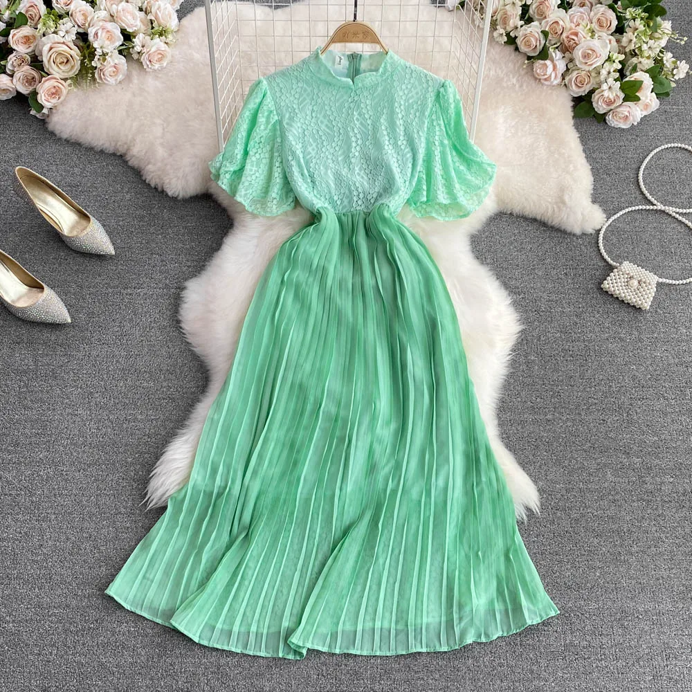 Women Fashion Club Party A Line Lace High Waist Vestidos De Mujer Maxi Casual Elegant Clothing Robe Sexy Green Lace Zipper Dress
Women Fashion Club Party A Line Lace High Waist Vestidos De Mujer Maxi Casual Elegant Clothing Robe Sexy Green Lace Zipper Dress