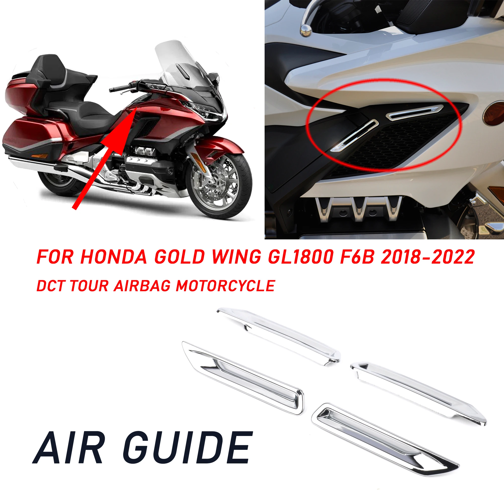 For Honda Goldwing GL1800 GL1800B F6B 2018-2023 Motorcycle Radiator Slot Vent Trim Electroplating Decoration Cover
For Honda Goldwing GL1800 GL1800B F6B 2018-2023 Motorcycle Radiator Slot Vent Trim Electroplating Decoration Cover