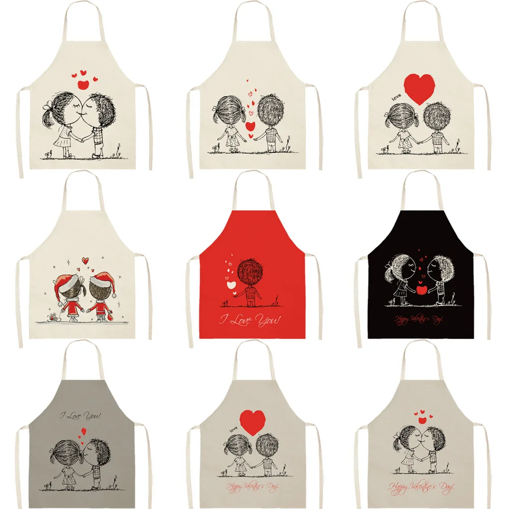 Cotton and Linen Apron Lovely Boy and Girl Cartoon Apron for Valentine's Day Appron Kitchen
Cotton and Linen Apron Lovely Boy and Girl Cartoon Apron for Valentine's Day Appron Kitchen