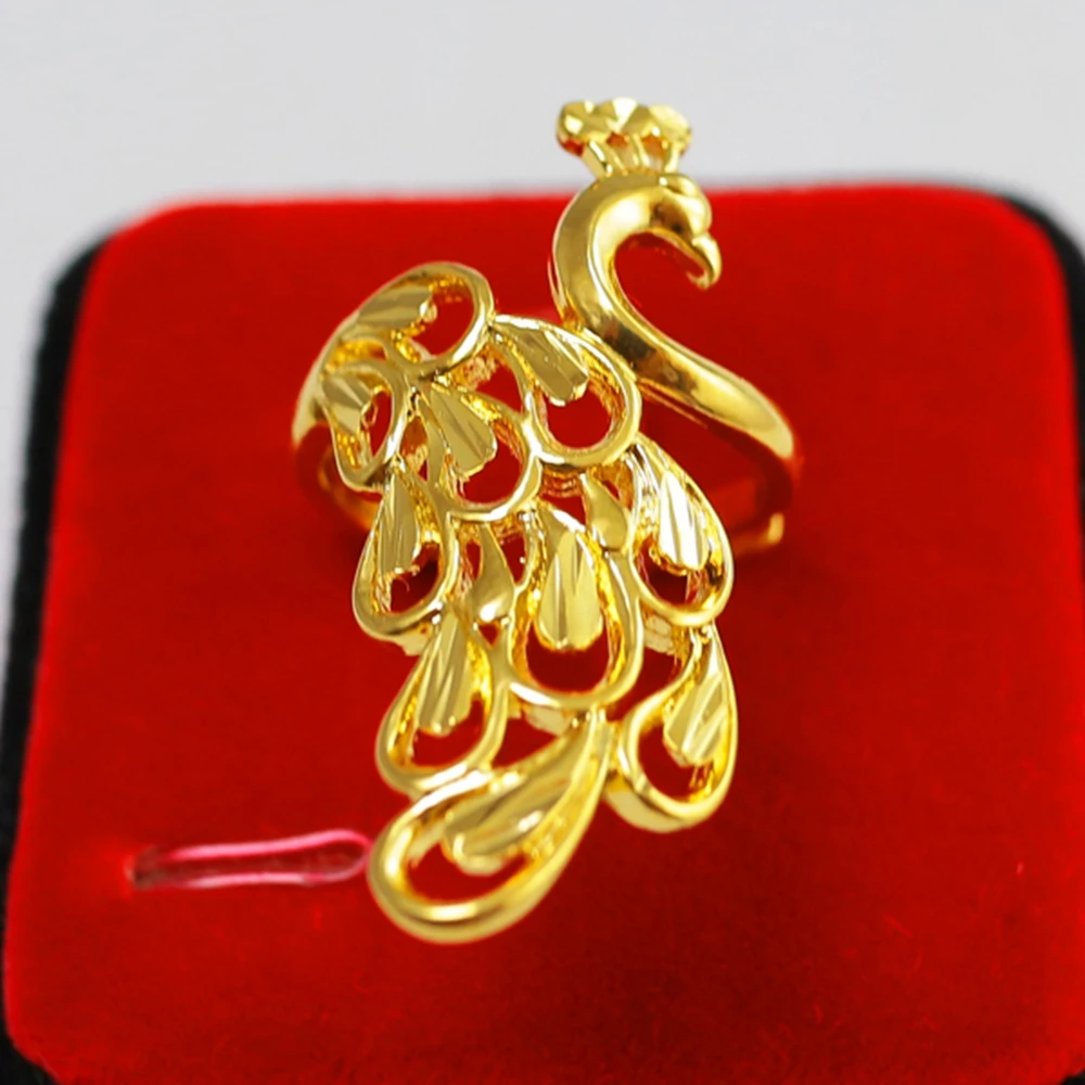 Exquisitive Peacock Women Ring Fashion 18k Yellow Gold Filled Classic Wedding Engagement Jewelry Gift
Exquisitive Peacock Women Ring Fashion 18k Yellow Gold Filled Classic Wedding Engagement Jewelry Gift