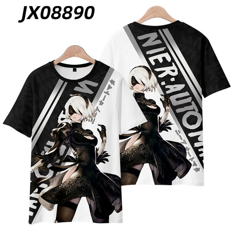 

2022 Game NieR:Automata 3D Printing Japanese Kimono Haori Yukata Cosplay T-shirt Fashion Summer Casual Short Sleeve Streetwear
