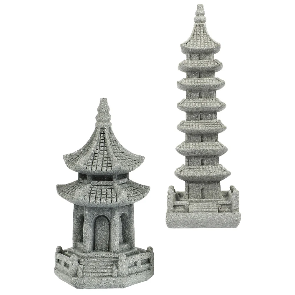 2 Pcs Garden Decorations Pagoda Statue Fish for Tank Small Decpavilion Mini Ornaments Miniature Chinese Style Tiny Model
2 Pcs Garden Decorations Pagoda Statue Fish for Tank Small Decpavilion Mini Ornaments Miniature Chinese Style Tiny Model