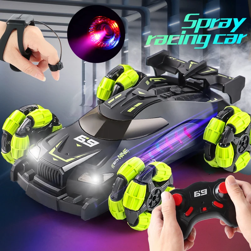 4WD RC Car Toy 2.4G Remote Control Gesture Sensor Rotation Light Spray Drift Stunt Racing Car Toys for Children Kid Boys Gifts
4WD RC Car Toy 2.4G Remote Control Gesture Sensor Rotation Light Spray Drift Stunt Racing Car Toys for Children Kid Boys Gifts