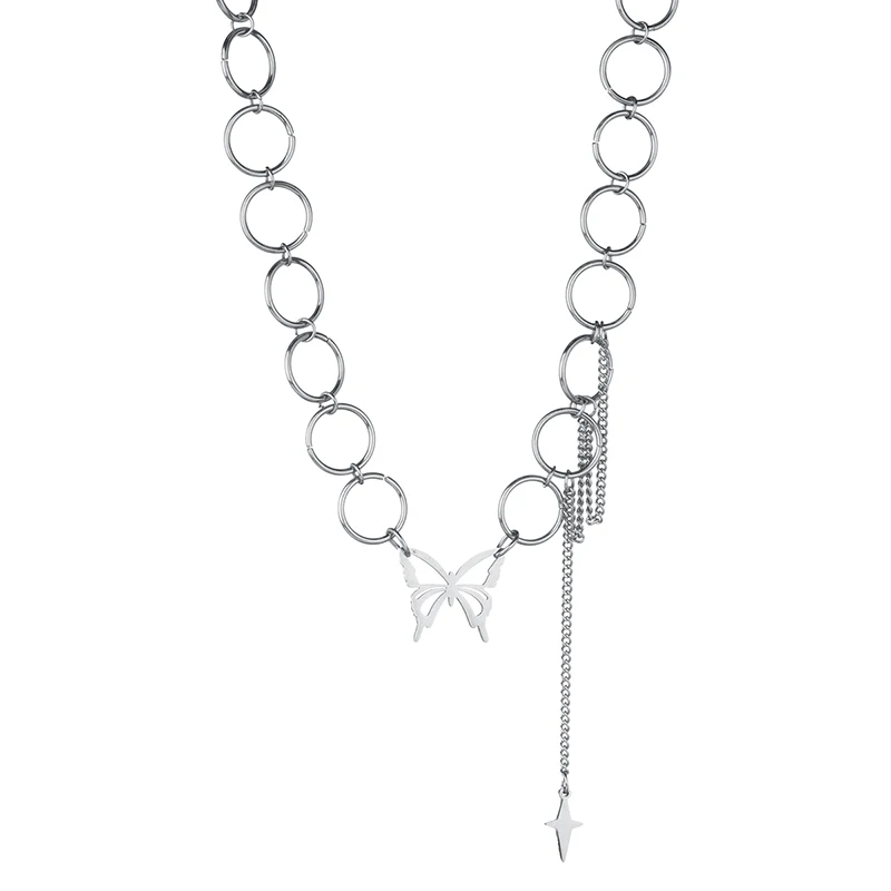 Simple Stainless Steel Double Layers Hollow Butterfly Cross Pendant Necklace For Women Chain Jewelry Gift
Simple Stainless Steel Double Layers Hollow Butterfly Cross Pendant Necklace For Women Chain Jewelry Gift
