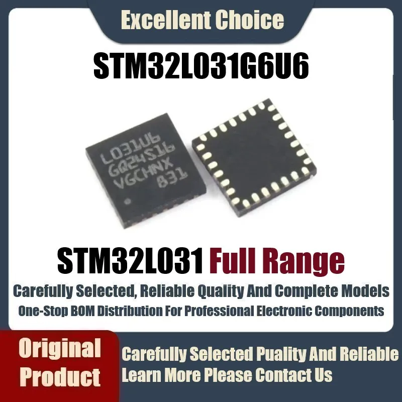Оригинальный подлинный микроконтроллер 5 шт./лот SMD STM32L031G6U6 STM32L031 G6U6 L031U6 в упаковке
Оригинальный подлинный микроконтроллер 5 шт./лот SMD STM32L031G6U6 STM32L031 G6U6 L031U6 в упаковке