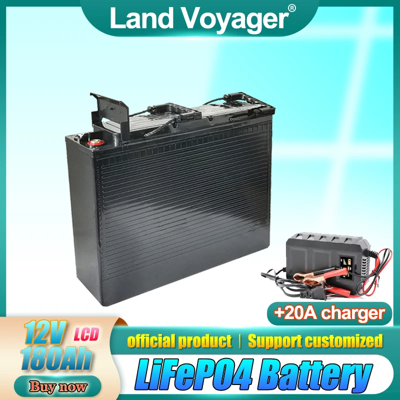 Land Voyager 12V LiFePO4 Battery 180Ah RV Campers Waterproof Golf Cart Battery 4000 Cycles Off-Road Solar energy 100ABMS
Land Voyager 12V LiFePO4 Battery 180Ah RV Campers Waterproof Golf Cart Battery 4000 Cycles Off-Road Solar energy 100ABMS