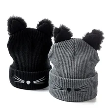 Cute Cat Ear Women Beanie Hat Warm Winter Hats For Women
