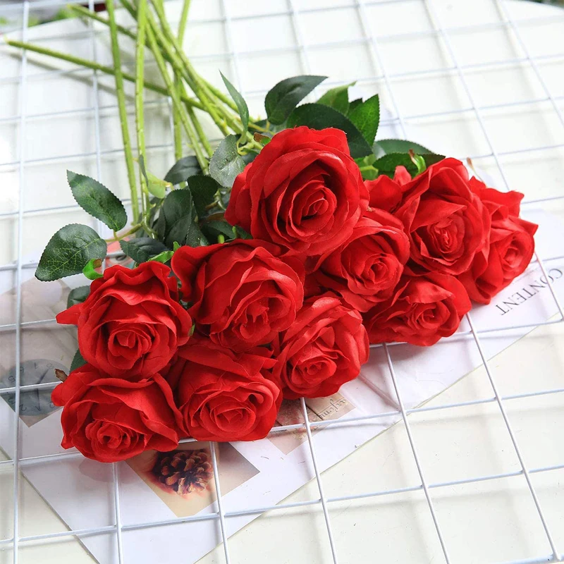 12pcs/Set Artificial Rose Flowers Bouquet For Home Garden Party Wedding Decoration Single Stem Silk Fake Rose Flower Table Decor
12pcs/Set Artificial Rose Flowers Bouquet For Home Garden Party Wedding Decoration Single Stem Silk Fake Rose Flower Table Decor