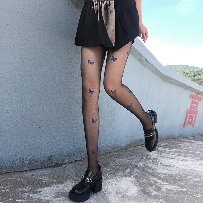 Blue Butterfly Print Any Cut Pineapple Pantyhose Thin Section Transparent Personality Anti-stripping Stockings For Women Socks
Blue Butterfly Print Any Cut Pineapple Pantyhose Thin Section Transparent Personality Anti-stripping Stockings For Women Socks