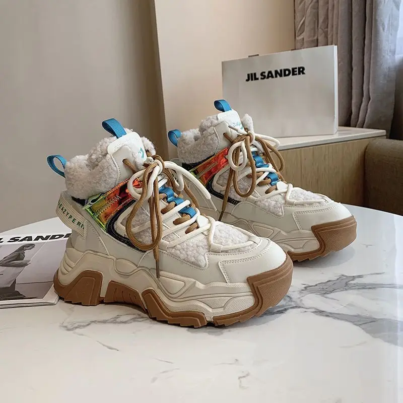 4.5cm Platform Chunky Winter Sneakers Plush Shoes Women's Winter Snow Boots Cotton Shoes Plus Velvet Thick Bottom women boots
4.5cm Platform Chunky Winter Sneakers Plush Shoes Women's Winter Snow Boots Cotton Shoes Plus Velvet Thick Bottom women boots