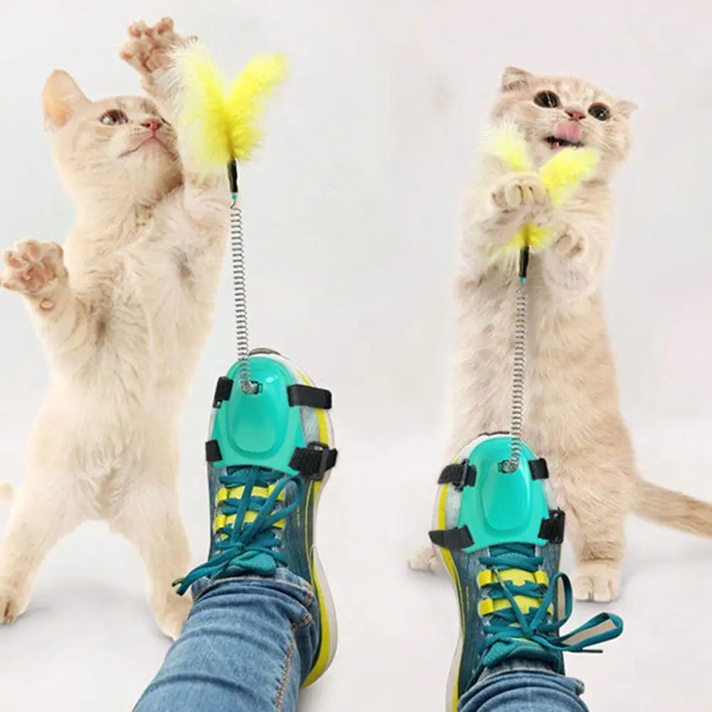 Slip-on Feather Toys Spring Wand Interactive Teasing Teaser Wear Pet Playing Toy Supplies Kitten Toys Feet Stick Ca N9d0
Slip-on Feather Toys Spring Wand Interactive Teasing Teaser Wear Pet Playing Toy Supplies Kitten Toys Feet Stick Ca N9d0