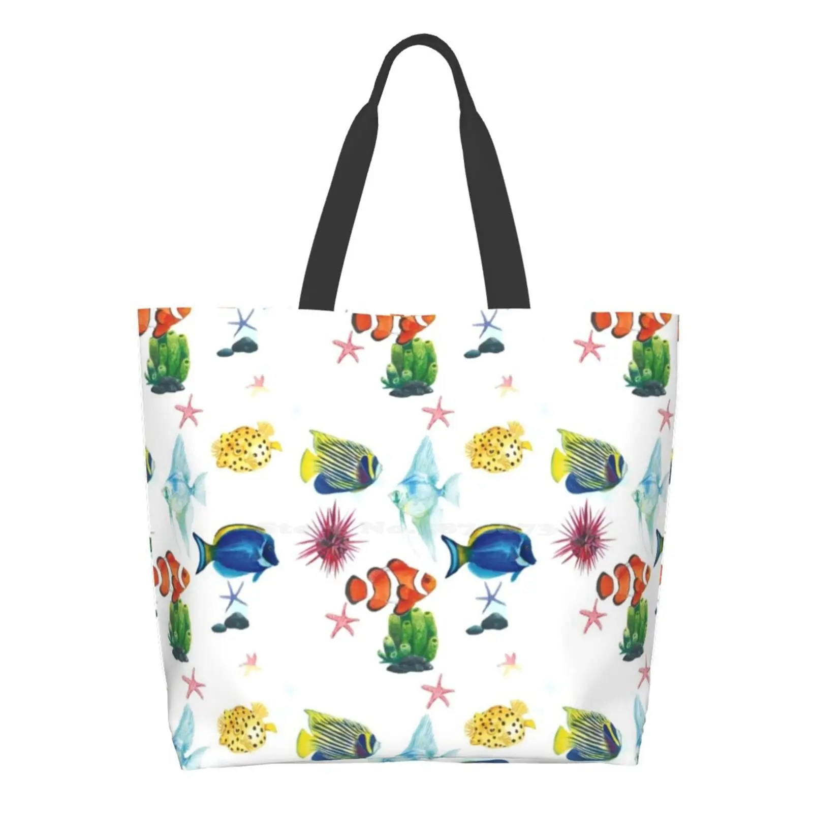 Watercolor Colorful Fishes And Starfish Pattern Shopping Bags Girls Fashion Casual Pacakge Hand Bag Under Sea Pattern Anglefish
Watercolor Colorful Fishes And Starfish Pattern Shopping Bags Girls Fashion Casual Pacakge Hand Bag Under Sea Pattern Anglefish