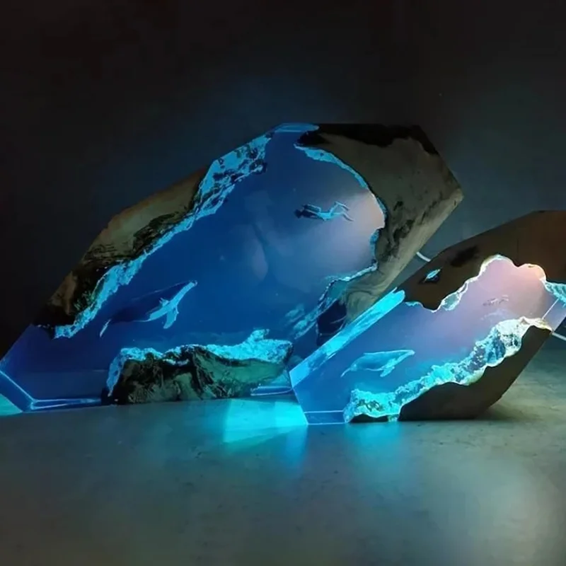 DeepSea Large Epoxy Resin Lamp Diver Shark LED Night Light DeepSea Shimmer USB Desktop Lamp Ornaments Creative Home Office Decor
DeepSea Large Epoxy Resin Lamp Diver Shark LED Night Light DeepSea Shimmer USB Desktop Lamp Ornaments Creative Home Office Decor