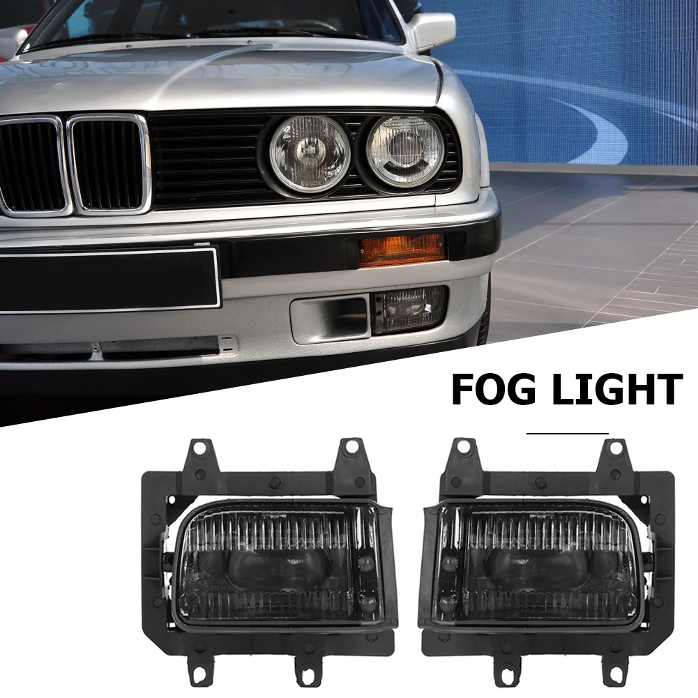 

1 пара противотуманных фар на передний бампер, противотуманные фары с крышкой ламп, замена для BMW E30 318i 1985-1993, аксессуары для фотоламп