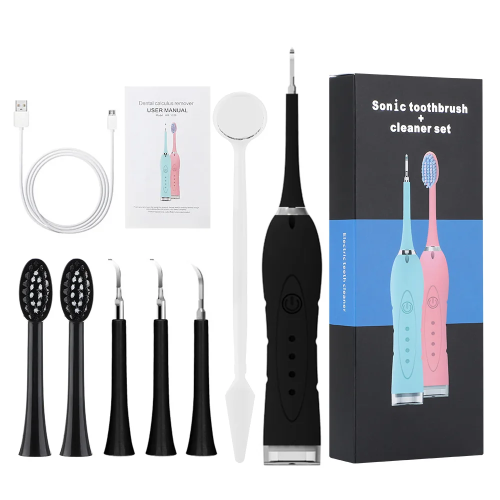 7-in-1 Multifunctional Teeth Cleaner 4-speed Electric Toothbrush Tartar Cleaning USB Rechargeable Home Teeth Cleaning Kit
7-in-1 Multifunctional Teeth Cleaner 4-speed Electric Toothbrush Tartar Cleaning USB Rechargeable Home Teeth Cleaning Kit