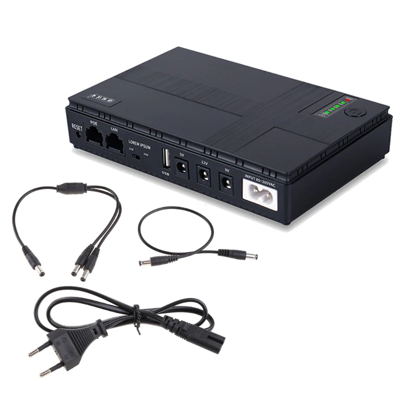 

Мини-UPS Резервный источник бесперебойного питания 5 в 9 в 12 В резервный аккумулятор 8800 мАч большая емкость для камеры Wifi IP-маршрутизатор адаптер