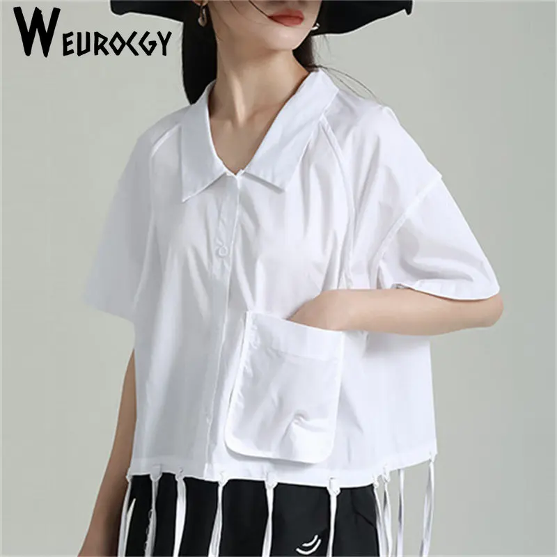 2023 Summer New Style Personality Fashion Simplicity Loose Turn-down Collar Solid Splicing Tassel Hem Women Shirt Streetwear
2023 Summer New Style Personality Fashion Simplicity Loose Turn-down Collar Solid Splicing Tassel Hem Women Shirt Streetwear