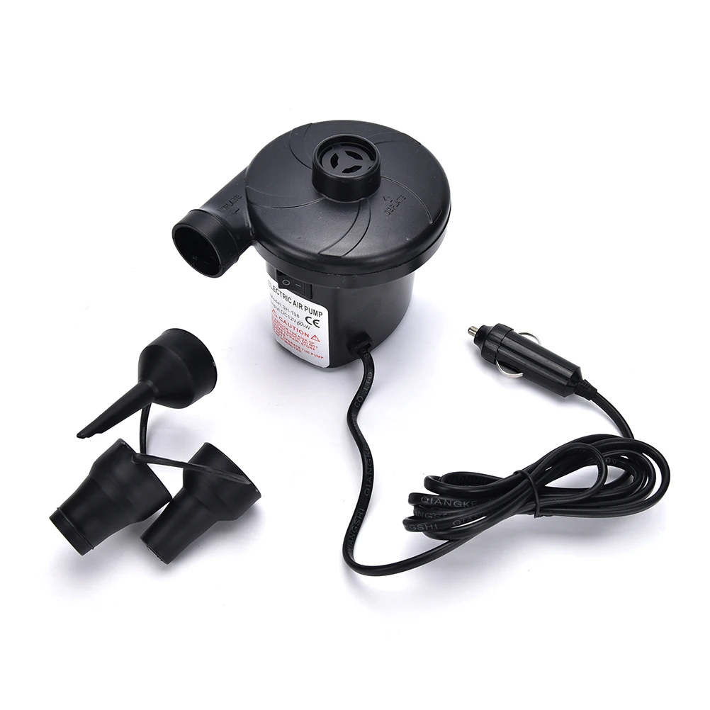 High Quality 12V Car Inflatable Pump Car Auto DC Electric Air Pump Inflator + 3 Nozzles AirBed Mattress Boat
High Quality 12V Car Inflatable Pump Car Auto DC Electric Air Pump Inflator + 3 Nozzles AirBed Mattress Boat