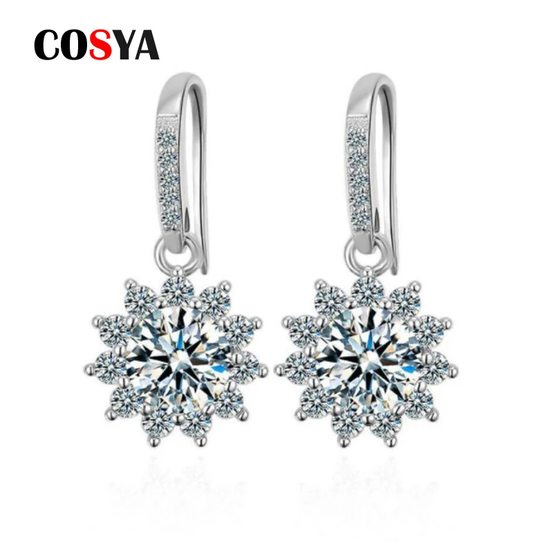 Серьги-подвески COSYA Real 1 карат муассанит для женщин 100% Серебро 925 пробы Снежинка бриллианты серьги для вечерние ювелирные изделия Свадебные
Серьги-подвески COSYA Real 1 карат муассанит для женщин 100% Серебро 925 пробы Снежинка бриллианты серьги для вечерние ювелирные изделия Свадебные