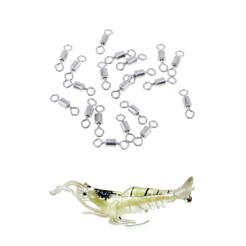 251Pcs Fishing Rolling Swivel Stainless Steel Rolling Barrel & 10Pcs 4Cm Fishing Soft Shrimp Lure Pesca Lure Close Carp
251Pcs Fishing Rolling Swivel Stainless Steel Rolling Barrel & 10Pcs 4Cm Fishing Soft Shrimp Lure Pesca Lure Close Carp