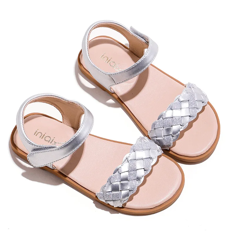 2022 Summer New Girls Sandals Kids Shoes Soft Sole Princess Fashion Sliver Children's Woven Shoes Velcro Children Sandals
2022 Summer New Girls Sandals Kids Shoes Soft Sole Princess Fashion Sliver Children's Woven Shoes Velcro Children Sandals