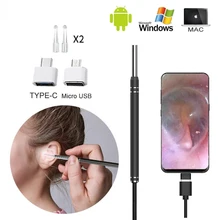 Smart Ear Cleaner Endoscope Spoon Camera Picker Cleaning Wax Removal Visual Earpick Nose Otoscope For Samsung Xiaomi Android DIY