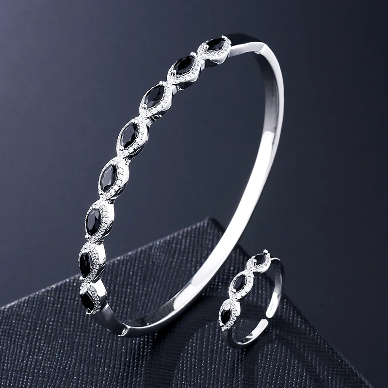 RAKOL Fashion High Quality AAA Cubic Zirconia Rings Bracelet 2022 Trendy Adjustable Ring Open Cuff Bangle Jewelry Set for Women
RAKOL Fashion High Quality AAA Cubic Zirconia Rings Bracelet 2022 Trendy Adjustable Ring Open Cuff Bangle Jewelry Set for Women