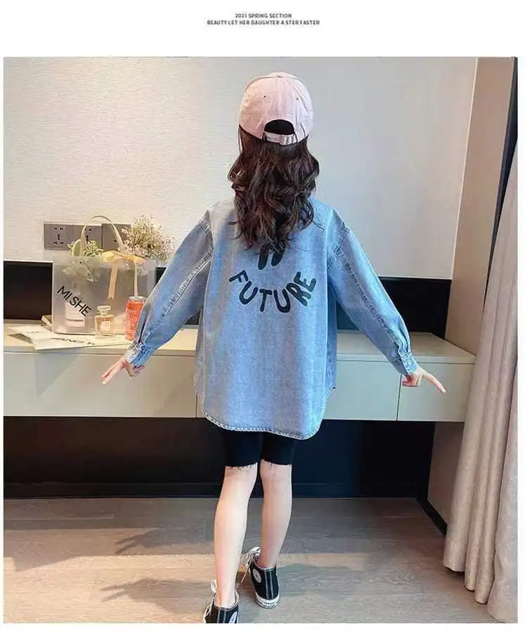 Girl's Denim Shirt 2023 New Teenage Children's Coat Autumn And Winter Top Girl Winter Plus Cashmere Clothes Cardigan
Girl's Denim Shirt 2023 New Teenage Children's Coat Autumn And Winter Top Girl Winter Plus Cashmere Clothes Cardigan