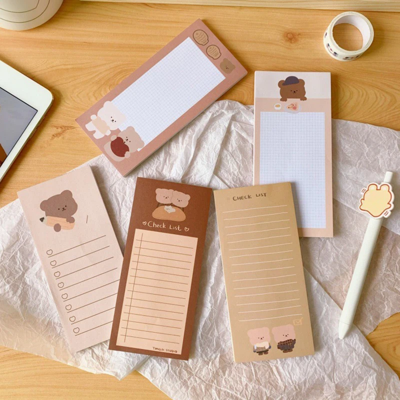 50 Sheets Ins Kawaii Bear Memo Pads Student Portable Message Notes Sticky Notes Mini Notepad Korean Stationery Office Supplies
50 Sheets Ins Kawaii Bear Memo Pads Student Portable Message Notes Sticky Notes Mini Notepad Korean Stationery Office Supplies