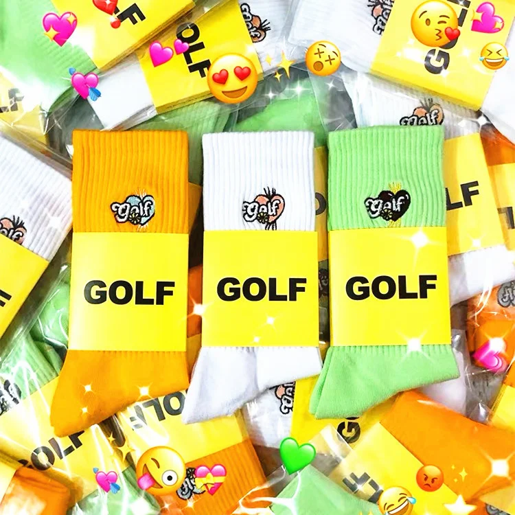 Chao brand golfwang Romeo elegant letter love floret embroidery pattern men's and women's sports medium tube cotton socks
Chao brand golfwang Romeo elegant letter love floret embroidery pattern men's and women's sports medium tube cotton socks