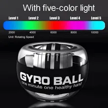 LED Gyroscopic Powerball Autostart Range Gyro Power Wrist Ball exercise Arm Hand Muscle Force Trainer Gym Fitness Equipment