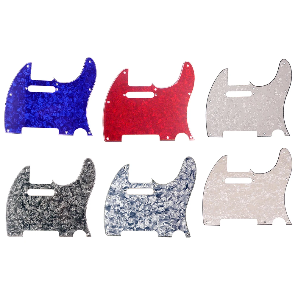 8 Hole Single Coil Bridge TL Style Electric Guitar Pick Guard Scratch Plate 6 Colors 3ply Plate Made Of PVC + Celluloid Parts
8 Hole Single Coil Bridge TL Style Electric Guitar Pick Guard Scratch Plate 6 Colors 3ply Plate Made Of PVC + Celluloid Parts