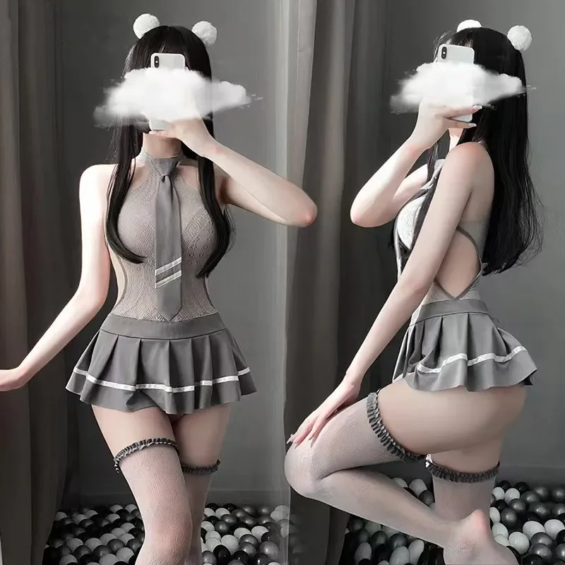Anime Student Sailor Costumes Cosplay Cheer Learder Bodysuit Kawaii Pleated Skirt Erotic Lingerie Stocking T-Pant Tie
Anime Student Sailor Costumes Cosplay Cheer Learder Bodysuit Kawaii Pleated Skirt Erotic Lingerie Stocking T-Pant Tie