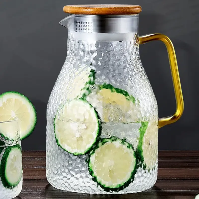 67.6oz, 7.8*5.5inch, Clear Color Glass Silicon Glass Cold Kettle, Boiled Water Bottle To Cool, Carton Packaging
67.6oz, 7.8*5.5inch, Clear Color Glass Silicon Glass Cold Kettle, Boiled Water Bottle To Cool, Carton Packaging