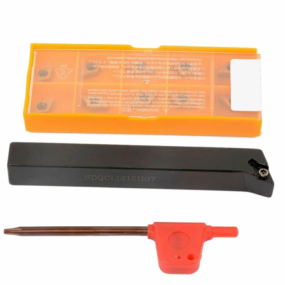 SDQCL1212H07 Lathe External Turning Tool Holder DCMT070204 Carbide Insert Long Lasting and Durable for Heavy Use
SDQCL1212H07 Lathe External Turning Tool Holder DCMT070204 Carbide Insert Long Lasting and Durable for Heavy Use