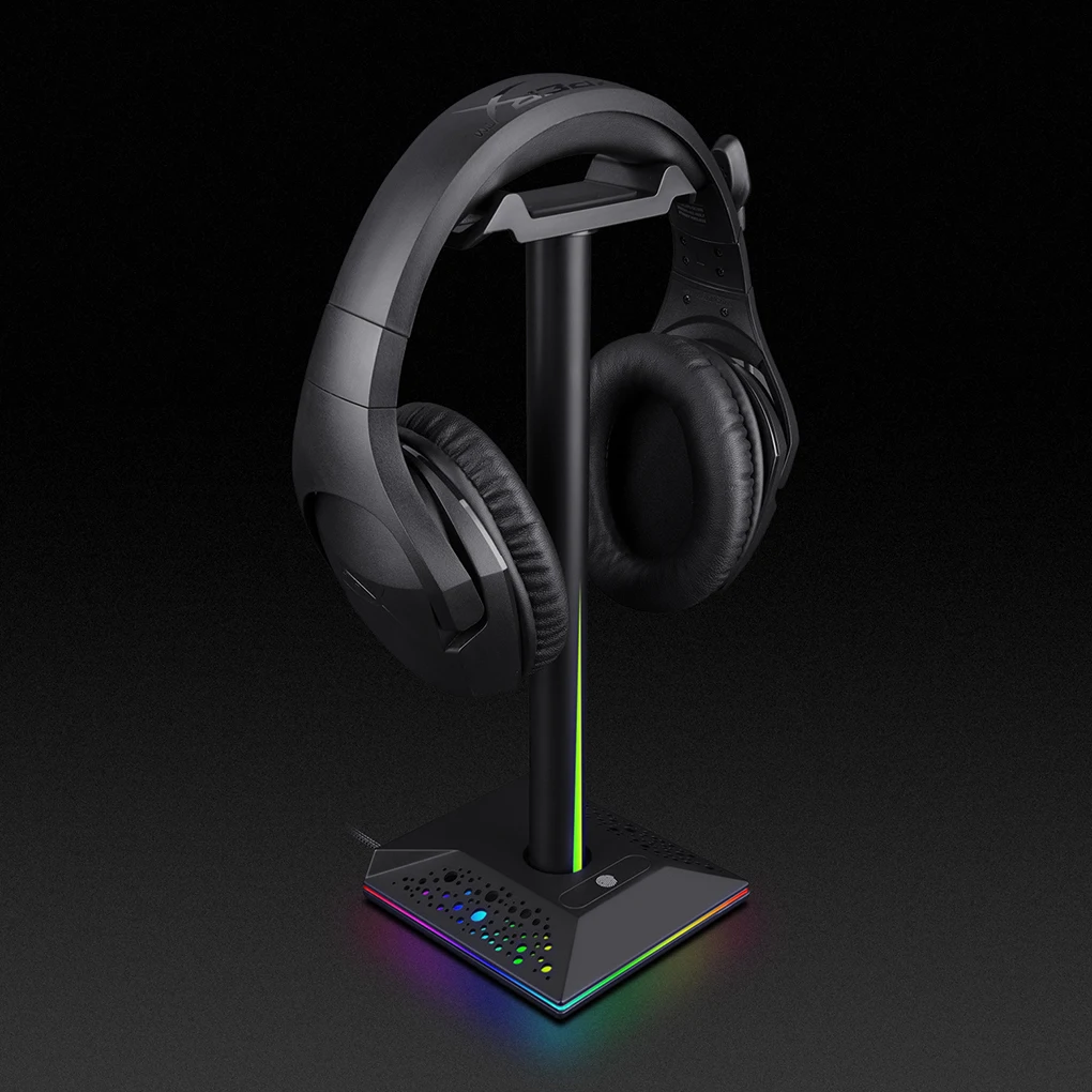 RGB Light Tabletop Wired Earphone Stand Aluminum Alloy 3.5mm Headphone Holder Hotel Headset Rack Earpiece Accessories
RGB Light Tabletop Wired Earphone Stand Aluminum Alloy 3.5mm Headphone Holder Hotel Headset Rack Earpiece Accessories