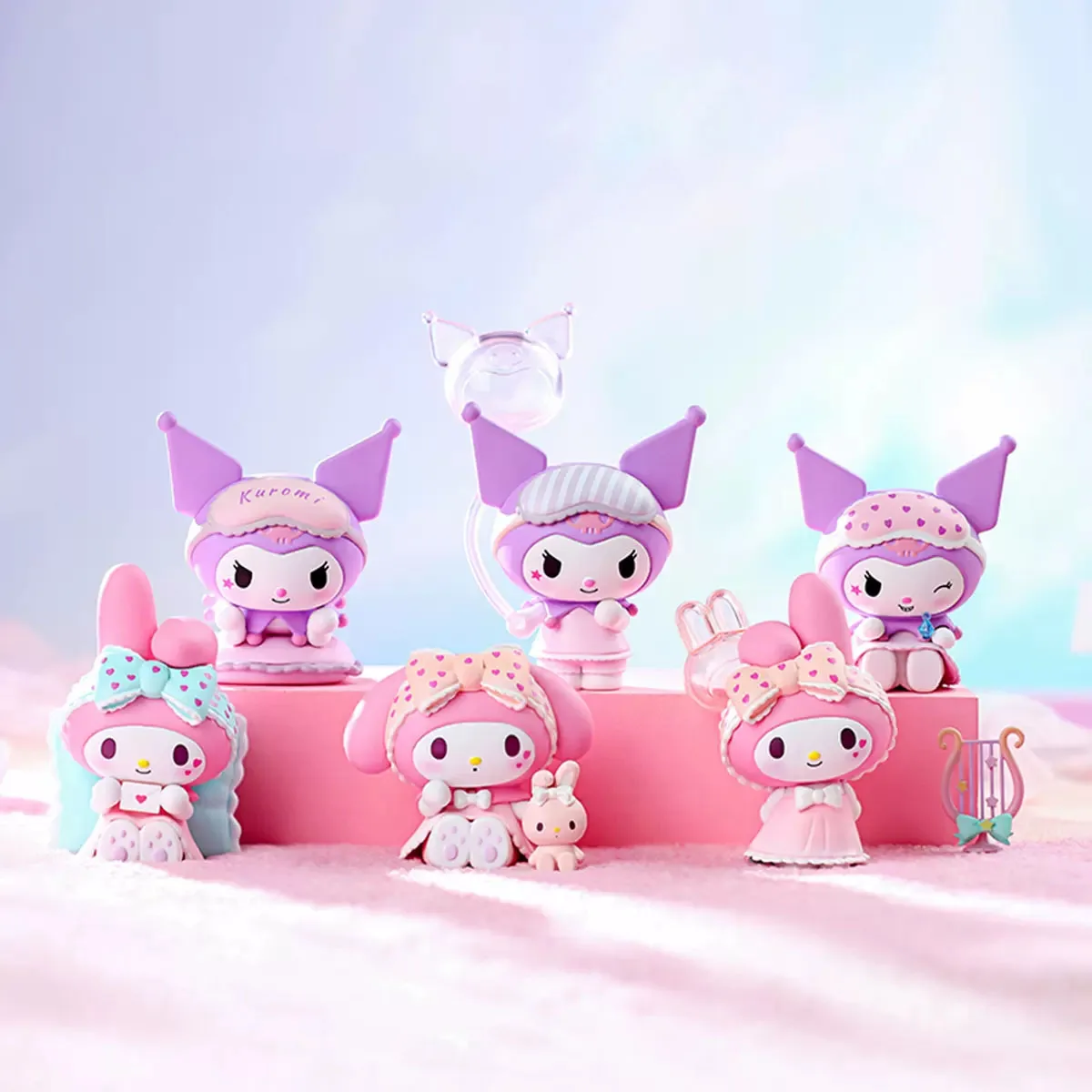1Pcs/6Pcs Kawaii My Melody Kuromi Pajama Party Desktop Ornaments Anime Sanrioed Girl Heart Cute Doll Toys Random Delivery
1Pcs/6Pcs Kawaii My Melody Kuromi Pajama Party Desktop Ornaments Anime Sanrioed Girl Heart Cute Doll Toys Random Delivery