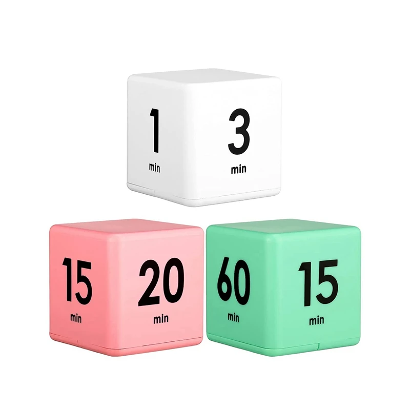 3PCS Cubic Timers Gravity Sensor Flip Timer Workout Study Game Meditation Timer 1-3-5-10Minutes And 15-20-30-60Minutes
3PCS Cubic Timers Gravity Sensor Flip Timer Workout Study Game Meditation Timer 1-3-5-10Minutes And 15-20-30-60Minutes
