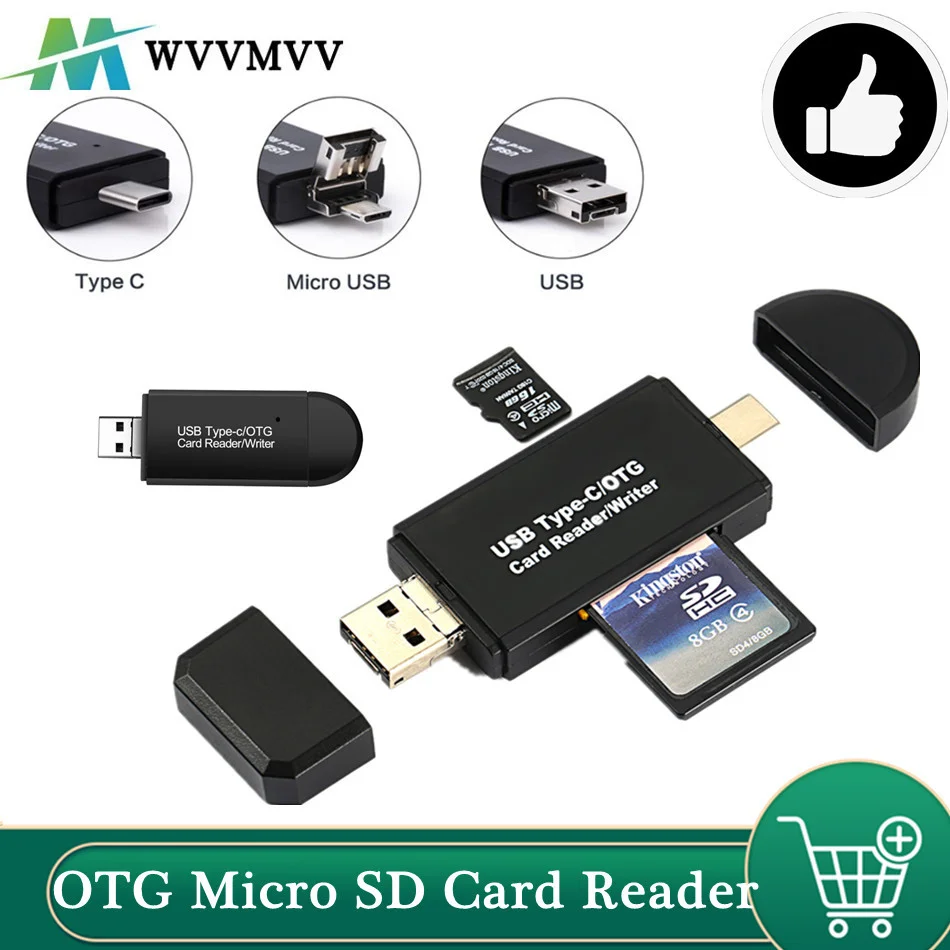 WVVMVV OTG Micro SD Card Reader USB 3.0 Card Reader 2.0 For USB Micro SD Adapter Flash Drive Smart Memory Card Reader Type C
WVVMVV OTG Micro SD Card Reader USB 3.0 Card Reader 2.0 For USB Micro SD Adapter Flash Drive Smart Memory Card Reader Type C