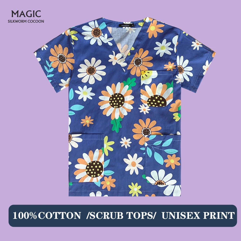New Print Scrub Tops Midwife Workwear Scrub Shirt Women Uniforms Men Blouse With Pocket Nursing Uniform Nurse Shirts Enfermagem
New Print Scrub Tops Midwife Workwear Scrub Shirt Women Uniforms Men Blouse With Pocket Nursing Uniform Nurse Shirts Enfermagem