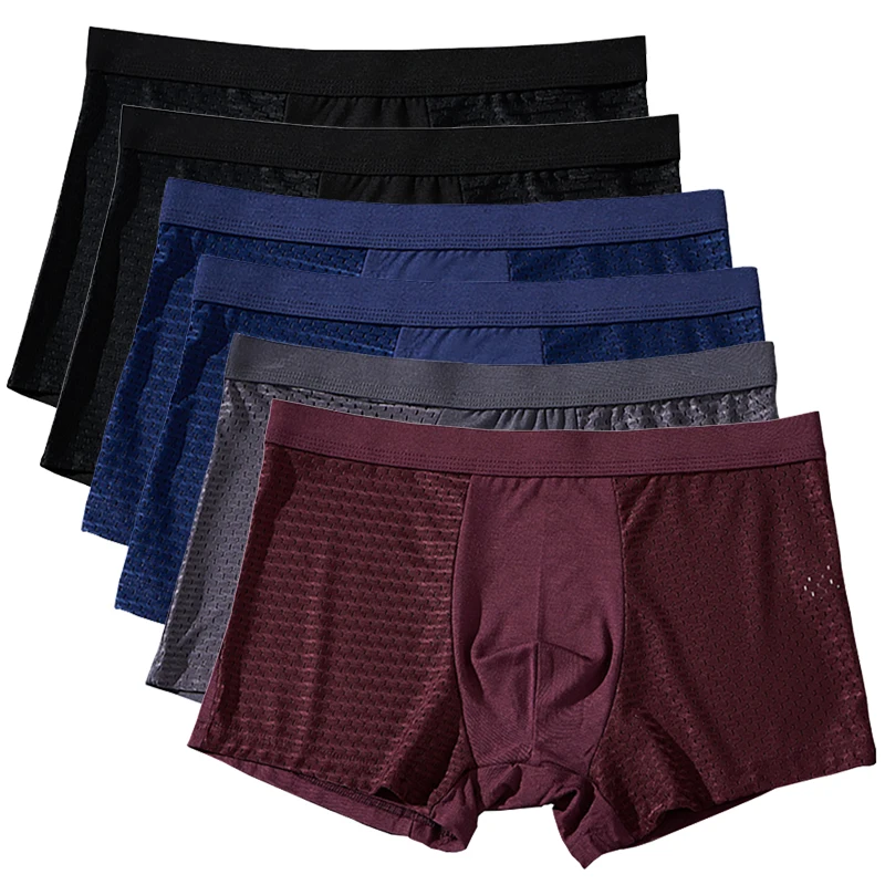 6 Pcs Panties Briefs Men Boxer Shorts Underpants Bamboo Fiber Homme Male Sexy Mesh Breathable Underwear Plus Size 2XL-5XL
6 Pcs Panties Briefs Men Boxer Shorts Underpants Bamboo Fiber Homme Male Sexy Mesh Breathable Underwear Plus Size 2XL-5XL